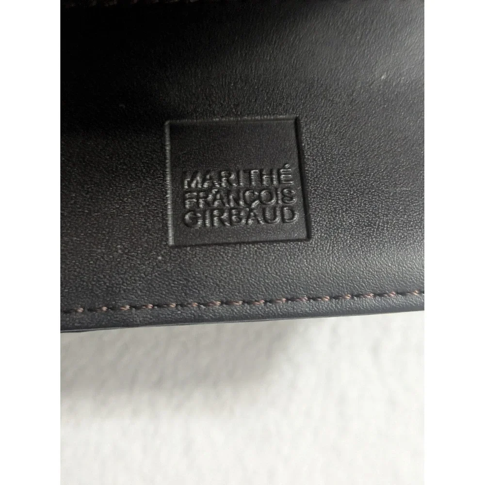Marithe Francois Girbaud Wallet Classic Logo Trifold‎ Black Leather